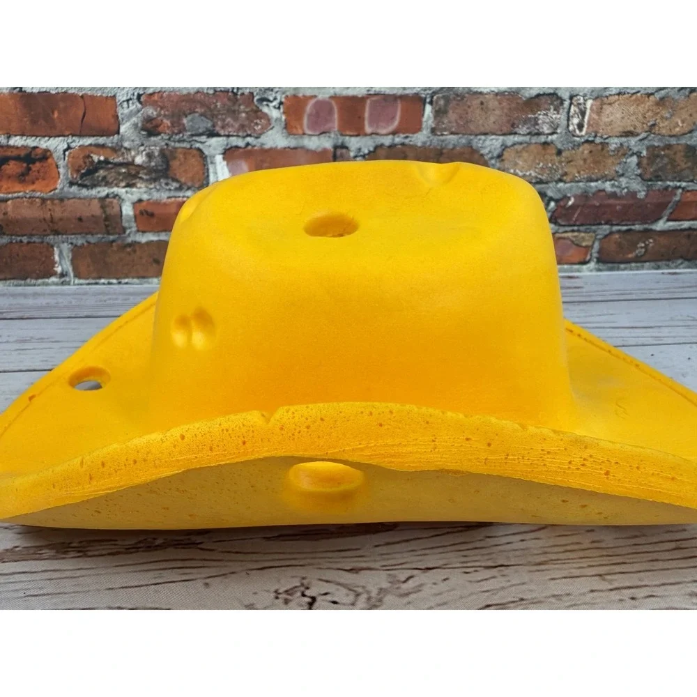 Vintage CHEESEHEAD Cowboy Hat Foam Green Bay Packers Fan Souvenir Collectible